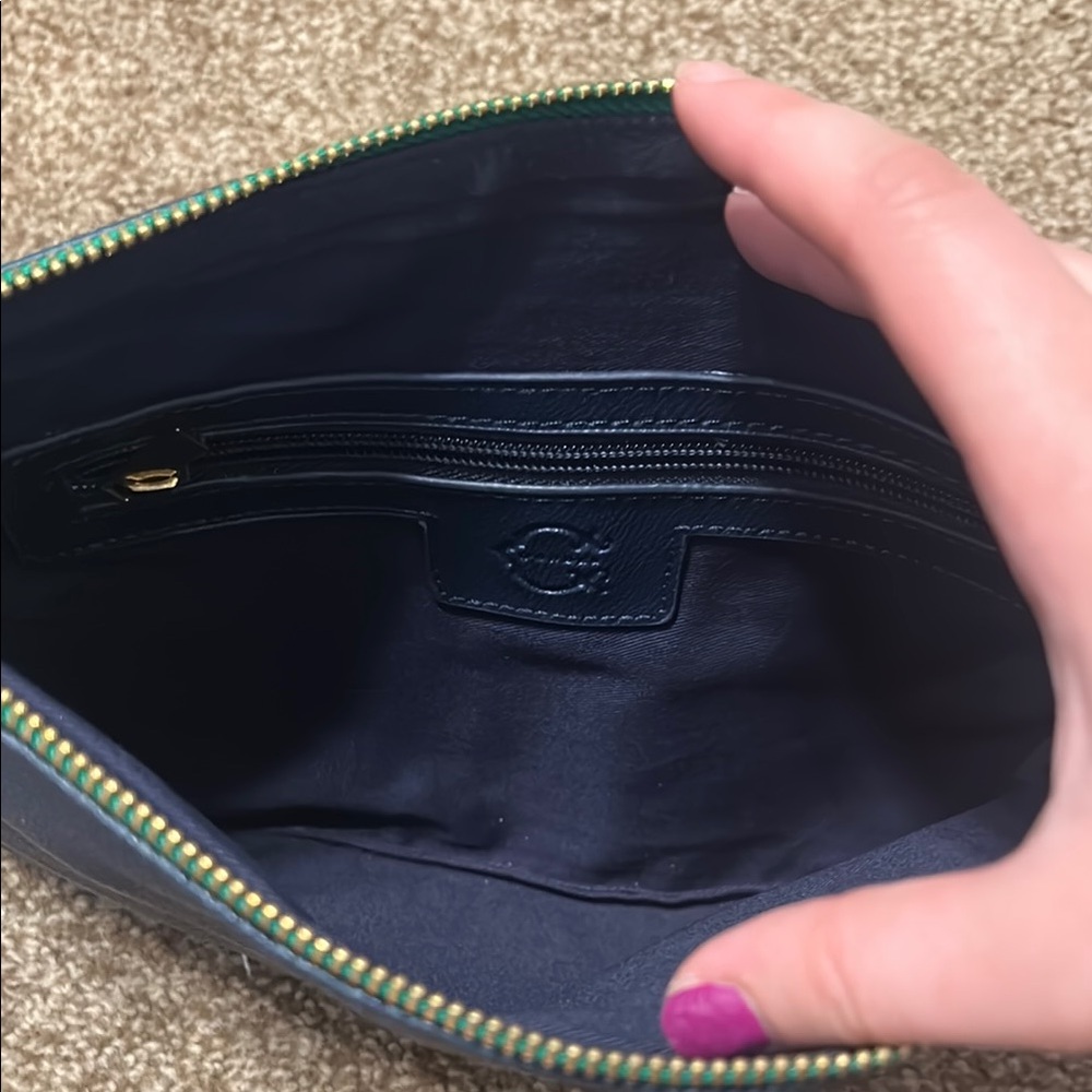 C. Wonder Navy Leather Pouch - Picture 4 of 5